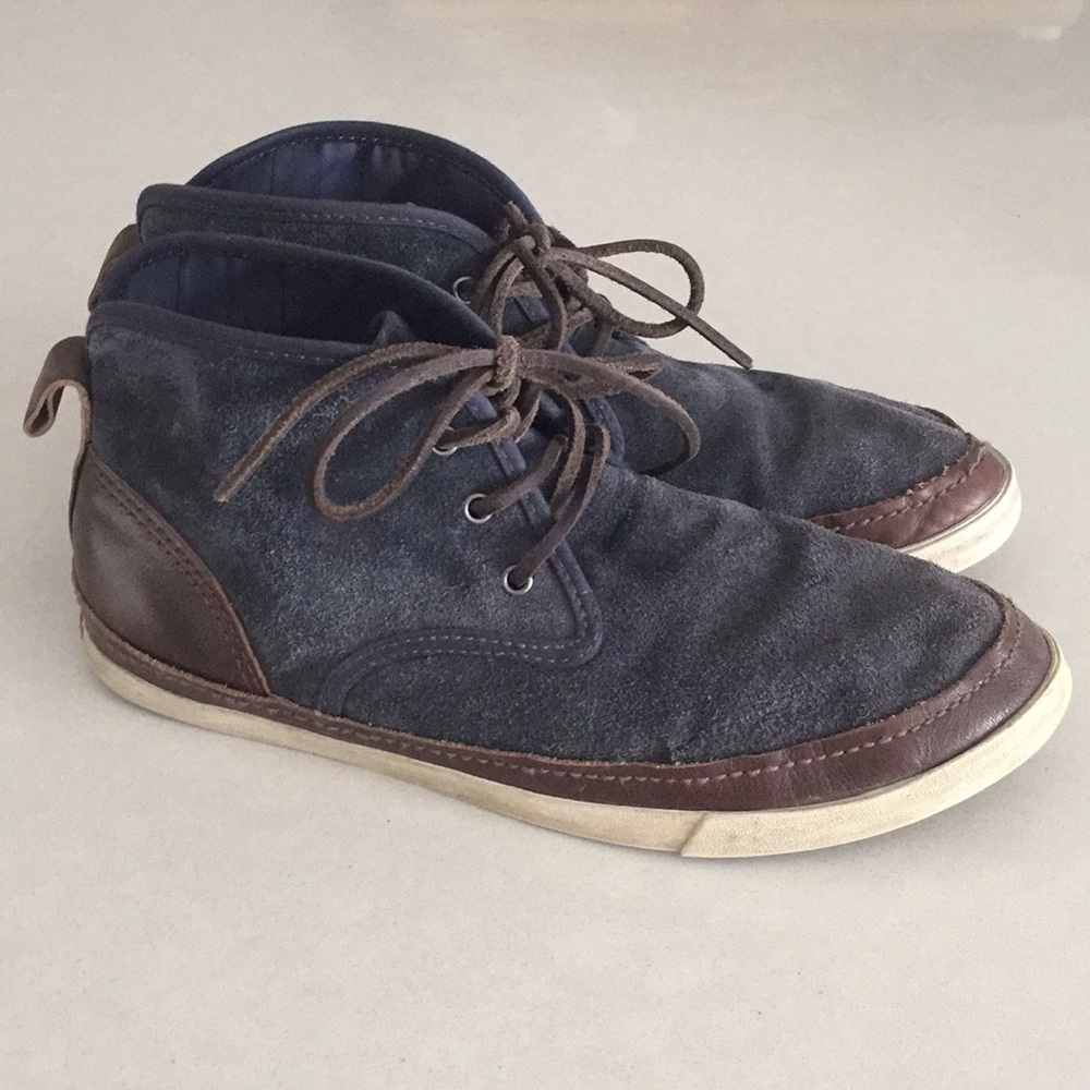 JOHN VARVATOS CONVERSE USA NAVY SUEDE CHUKKA BOOTS